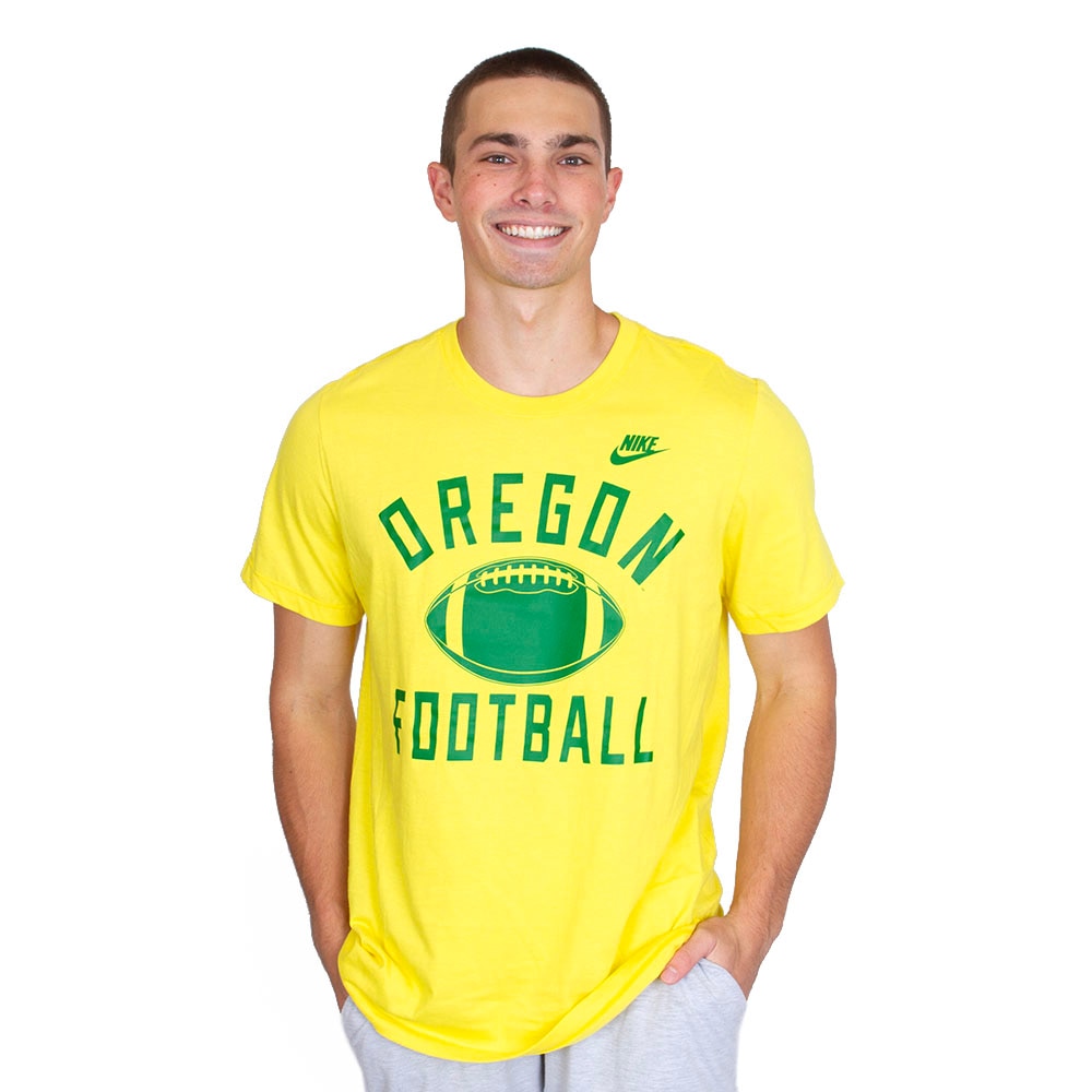 Arched Oregon, Nike, Yellow, Crew Neck, Cotton, Men, Football, Legacy, T-Shirt, 798793